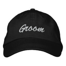 Brudgum broderad hatt