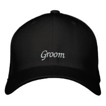Brudgum broderad hatt