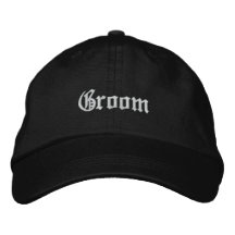 Brudgum broderad hatt