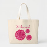 Brudtärnan hänger lös rosa daisy tote bags