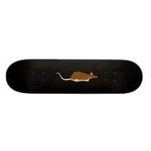 Brun älsklings- råtta. Berkshire vitBelly. Skate Deck