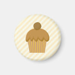 Brun Cupcake. Kylskåpmagneter
