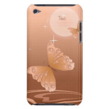 Brun fjärilsipod touch case
