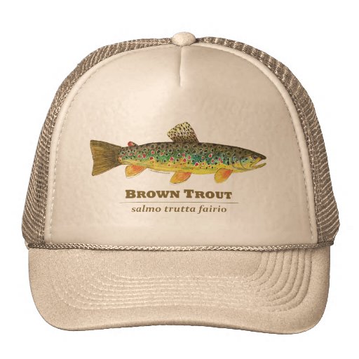 Brun forelllatinIchthyology Trucker Kepsar