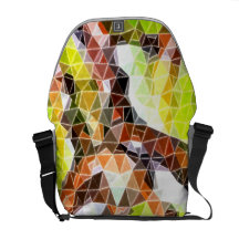 Brun grön mosaisk Rickshawmessenger bag