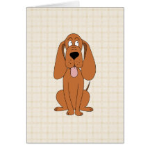 Brun hundtecknad. Hound. Kort