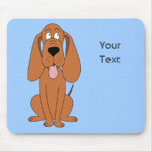 Brun hundtecknad. Hound. Musmatta