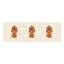 Brun hundtecknad. Hound. Visitkort