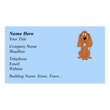 Brun hundtecknad. Hound. Visitkort Mall