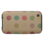 Brun iphone 3 fodral för lantlig polka dots