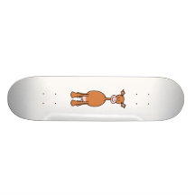 Brun kotecknad. Framdel Skate Board Deck