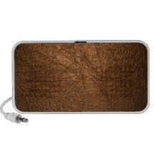 brun läderstruktur laptop speakers