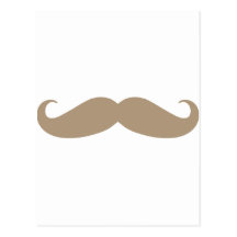 Brun mustasch från iHeartCandi Vykort