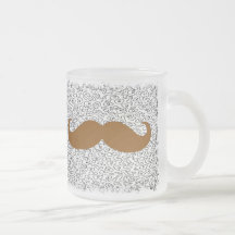 Brun mustasch kaffe kopp