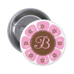 Brun och rosa Monogram B Pins