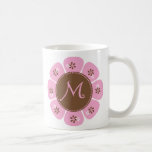 Brun och rosa Monogram M Kaffe Koppar