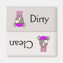 Brun och rosa Polkadot björn Kylskåpmagneter