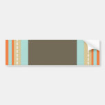 Brun & orange Monogram Bildekaler