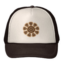 Brun retro blommabaseballmössa för funky trucker kepsar