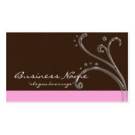 Brun & rosa akryldesignvisitkort