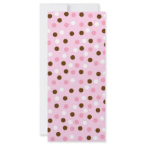Brun & rosa polka dots