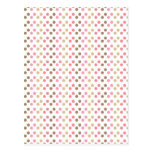 Brun & rosa polka dots vykort