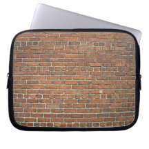 Brun tegelstenstruktur datorskydds fodral