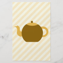 Brun tekannabild på beige Stripes. Custom Flyer