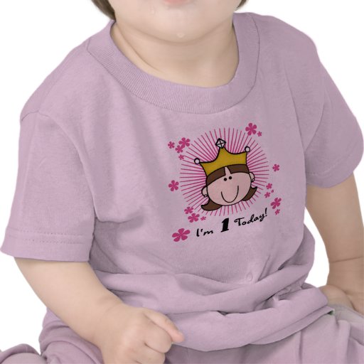 BrunettPrincess 1st födelsedag Tshirts