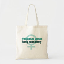 Brunnen uppförda kvinnor gör sällan historia tote bag