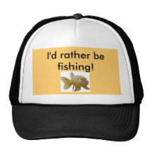 brunt-fisken skulle jag fiskar ganska! trucker keps