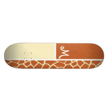 Brunt giraffmönster skate decks