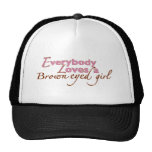 Brunt synad flicka trucker kepsar