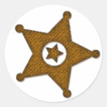 Brunt texturerade westerna Sherriff emblemklisterm