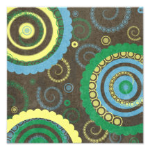 BRUNTBLÅTT för GULT 194__retro-circles-paper-patte Fotografi