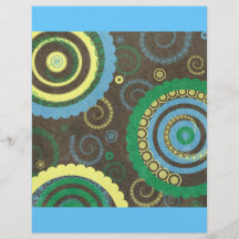 BRUNTBLÅTT för GULT 194__retro-circles-paper-patte Flygblad Designs