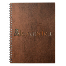 Bruntet för ALEXANDRA Fauxläder texturerar Artyant Anteckningsbok