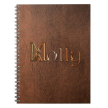 Bruntet för MOLLYFauxläder texturerar Artyanteckni Spiral Anteckningsbok