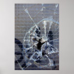 bruten glass affisch