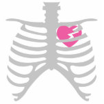 Bruten hjärta i Ribcage Acrylic Cut Outs