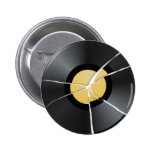 Brutet vinylrekord knapp med nål