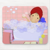 Bubbelbadmusen vadderar mus matta