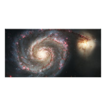 Bubbelpoolgalaxen smutsigare 51a NGC 5194 Fotokort