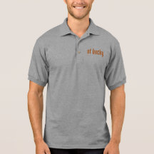 Bucky Polo för har: Orange text T Shirt