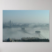 Budapest och Danuben Affisch