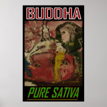 BUDDHA RENT SATIVA AFFISCH