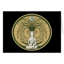 Buddha under det Bodhi träd Hälsnings Kort