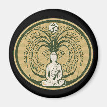 Buddha under det Bodhi träd Kylskåps Magneter