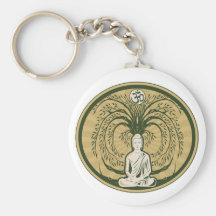Buddha under det Bodhi träd Nyckel Ringar