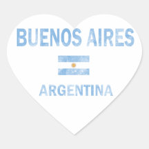 Buenos Aires Argentina designer Hjärtformade Klistermärken